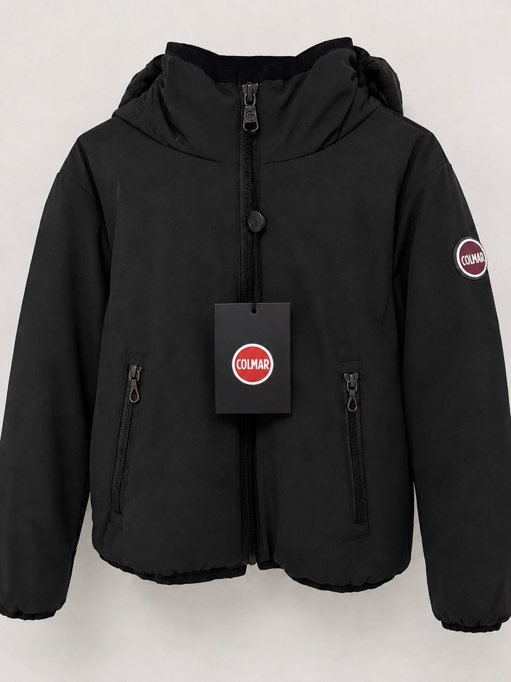 COLMAR Kids Black Hooded Puffer Jacket